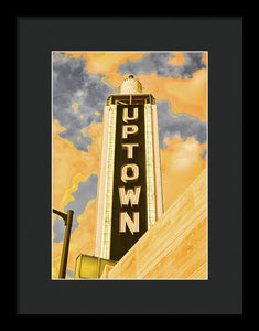 Vintage Sign - Uptown - Framed Print