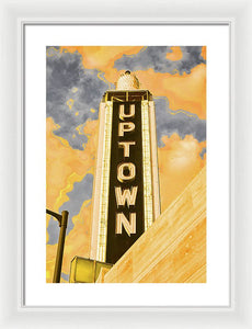 Vintage Sign - Uptown - Framed Print