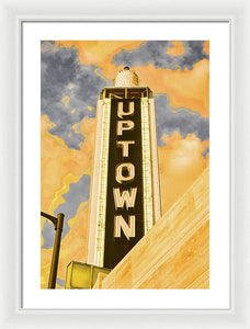 Vintage Sign - Uptown - Framed Print