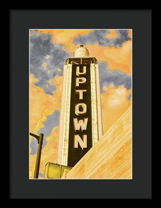 Vintage Sign - Uptown - Framed Print