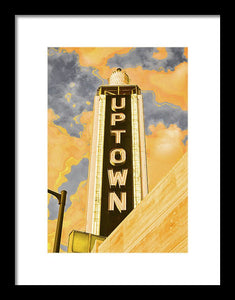 Vintage Sign - Uptown - Framed Print