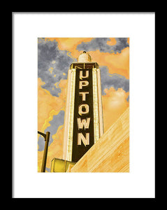 Vintage Sign - Uptown - Framed Print