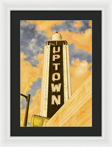 Vintage Sign - Uptown - Framed Print