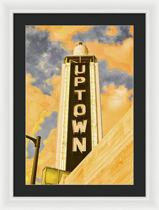 Vintage Sign - Uptown - Framed Print