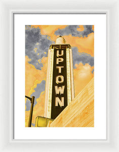 Vintage Sign - Uptown - Framed Print