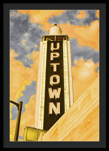 Vintage Sign - Uptown - Framed Print