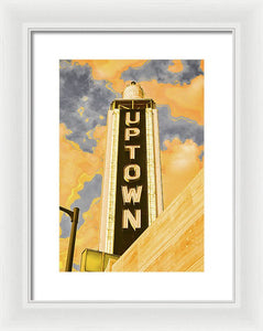 Vintage Sign - Uptown - Framed Print