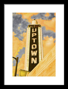 Vintage Sign - Uptown - Framed Print