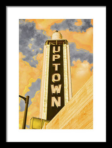 Vintage Sign - Uptown - Framed Print