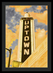 Vintage Sign - Uptown - Framed Print