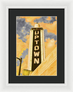 Vintage Sign - Uptown - Framed Print