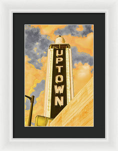 Vintage Sign - Uptown - Framed Print