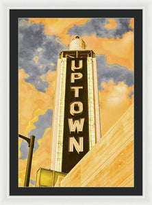 Vintage Sign - Uptown - Framed Print