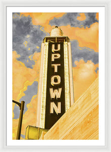 Vintage Sign - Uptown - Framed Print