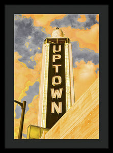 Vintage Sign - Uptown - Framed Print