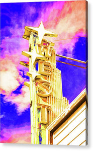 Vintage Sign - West - Acrylic Print