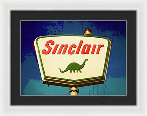 Vintage Sinclair Gas Sign - Framed Print