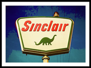 Vintage Sinclair Gas Sign - Framed Print