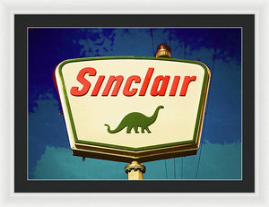 Vintage Sinclair Gas Sign - Framed Print