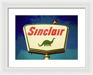 Vintage Sinclair Gas Sign - Framed Print