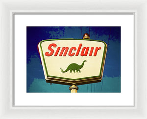 Vintage Sinclair Gas Sign - Framed Print