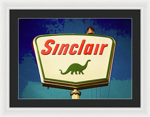 Vintage Sinclair Gas Sign - Framed Print