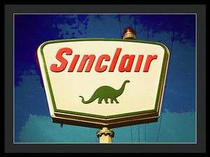 Vintage Sinclair Gas Sign - Framed Print