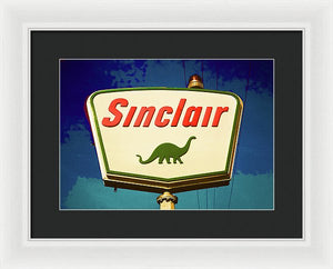 Vintage Sinclair Gas Sign - Framed Print