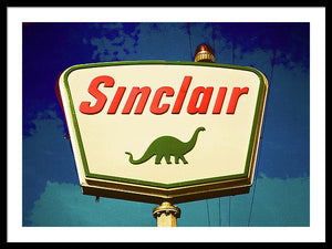 Vintage Sinclair Gas Sign - Framed Print