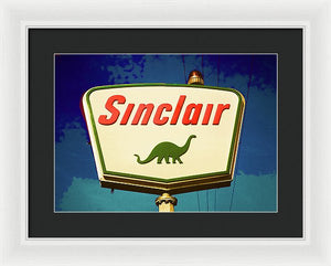 Vintage Sinclair Gas Sign - Framed Print