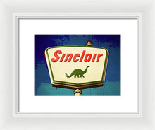 Load image into Gallery viewer, Vintage Sinclair Gas Sign - Framed Print