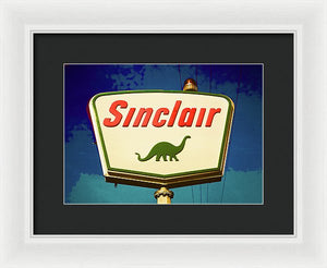 Vintage Sinclair Gas Sign - Framed Print