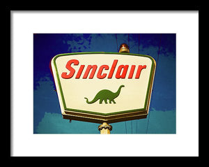 Vintage Sinclair Gas Sign - Framed Print