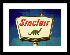 Vintage Sinclair Gas Sign - Framed Print