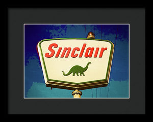 Vintage Sinclair Gas Sign - Framed Print