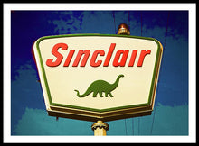 Load image into Gallery viewer, Vintage Sinclair Gas Sign - Framed Print