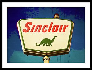 Vintage Sinclair Gas Sign - Framed Print