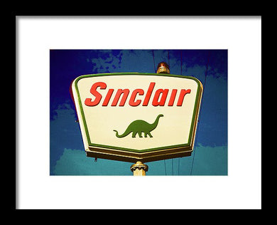 Vintage Sinclair Gas Sign - Framed Print