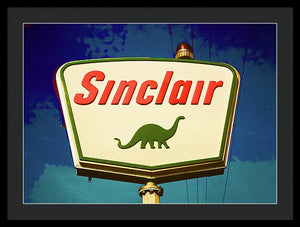 Vintage Sinclair Gas Sign - Framed Print