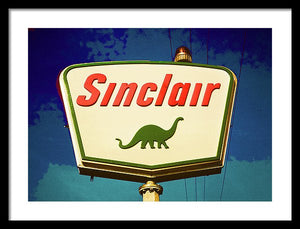 Vintage Sinclair Gas Sign - Framed Print