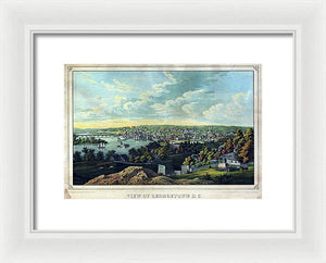 Old Map Of Washington D C 1855 - Georgetown - Framed Print