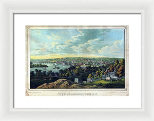 Old Map Of Washington D C 1855 - Georgetown - Framed Print