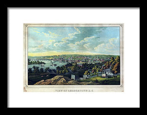 Old Map Of Washington D C 1855 - Georgetown - Framed Print