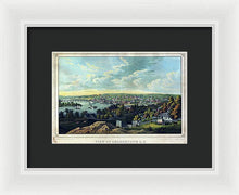 Load image into Gallery viewer, Old Map Of Washington D C 1855 - Georgetown - Framed Print