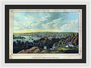 Old Map Of Washington D C 1855 - Georgetown - Framed Print