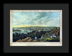 Old Map Of Washington D C 1855 - Georgetown - Framed Print