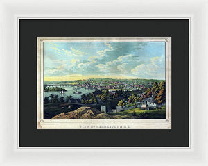 Old Map Of Washington D C 1855 - Georgetown - Framed Print