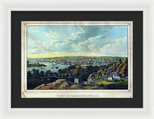 Load image into Gallery viewer, Old Map Of Washington D C 1855 - Georgetown - Framed Print