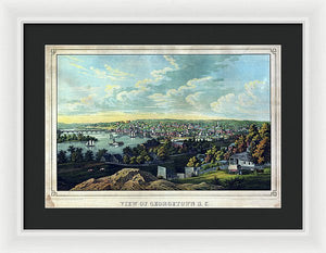 Old Map Of Washington D C 1855 - Georgetown - Framed Print