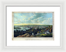 Load image into Gallery viewer, Old Map Of Washington D C 1855 - Georgetown - Framed Print